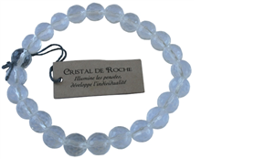 Bracelet Cristal de Roche Perles rondes facettées