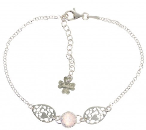 Bracelet, Quartz rose (Argent 925)