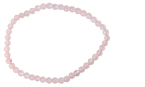 Bracelet Quartz rose Perles rondes 4mm
