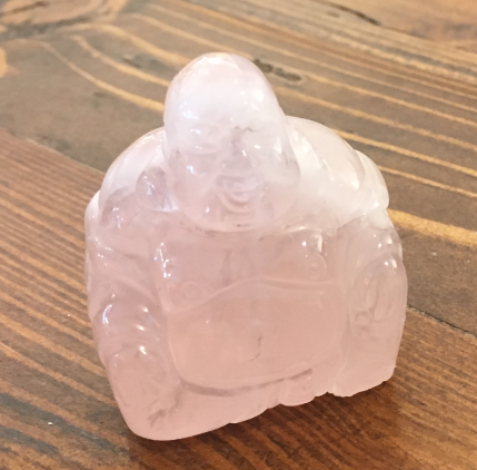 Bouddha, quartz rose 4.5cm